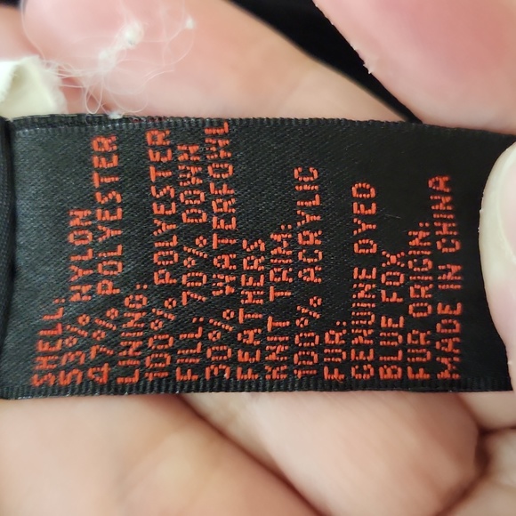 Via Spiga Womens Black Fur Down Insulated Coat Size Small - Picture 11 of 12